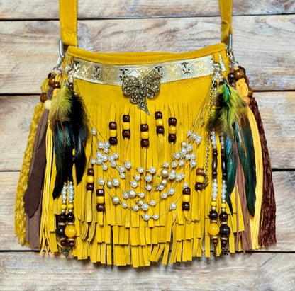 Moonrose Fringe Bag