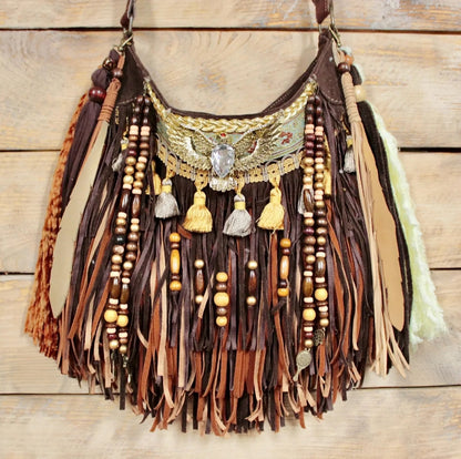 Leather Fringe Bag