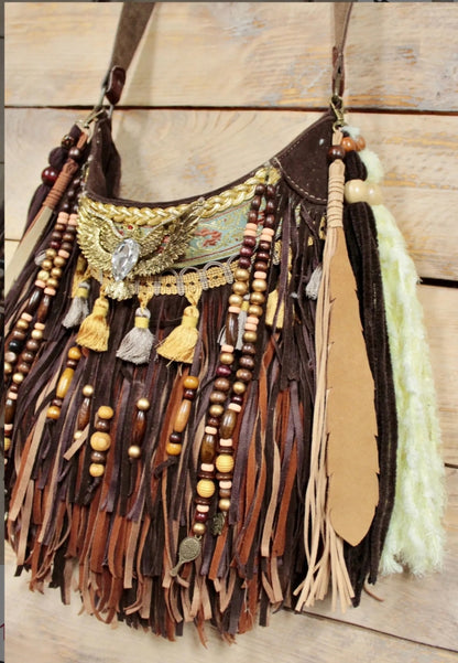 Leather Fringe Bag