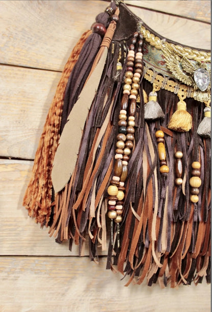 Leather Fringe Bag