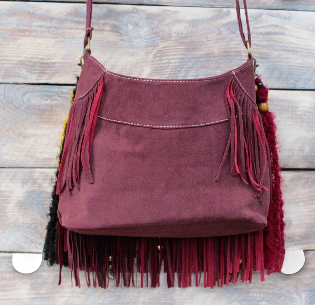 Boho Leather Fringe Bag
